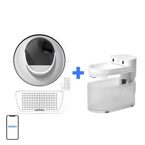 Inteligentna samoczyszcząca kuweta dla kotów Catlink Pro-X Luxury Version  + poidło Catlink Pure 3